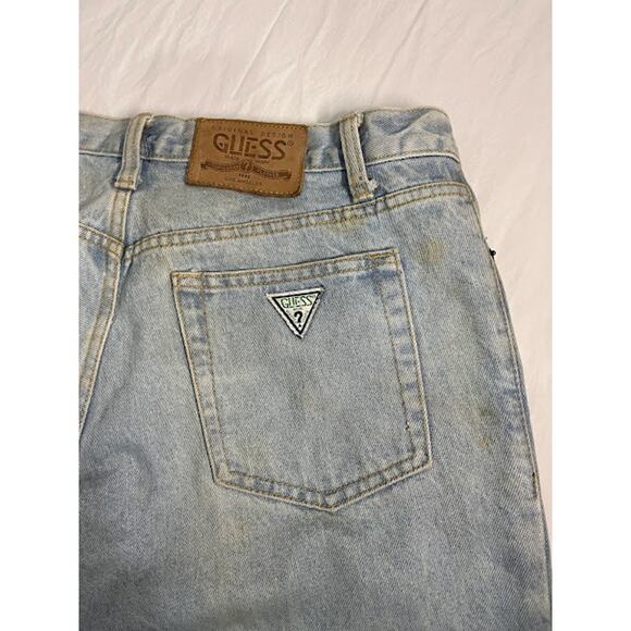 Vintage GUESS Georges Marciano Jeans Mens Blue Acid Wash Denim 80s 90s 36X30 - Picture 6 of 7